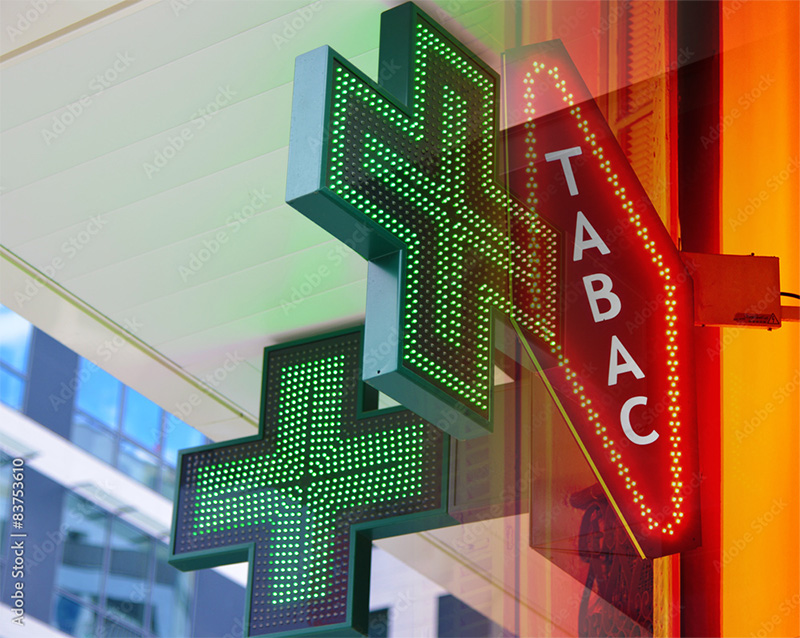 Croix de Pharmacie / Carotte de Tabac